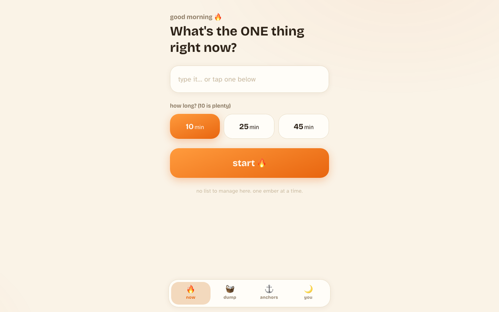 Ember — What is the next thing, right now?